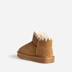 Buggy Boots|Chaussons^Boots cuir velours fourré CAMEL