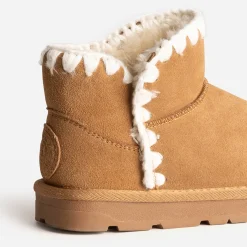 Buggy Boots|Chaussons^Boots cuir velours fourré CAMEL
