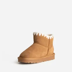 Buggy Chaussons|Boots^Boots cuir velours fourré CAMEL