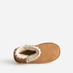 Buggy Chaussons|Boots^Boots cuir velours fourré CAMEL
