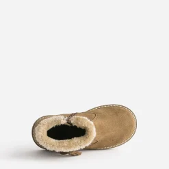 Buggy Boots^Boots en cuir velours bord fourré CAMEL