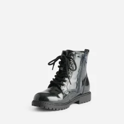 Buggy Boots^Boots pailleté à lacet NOIR