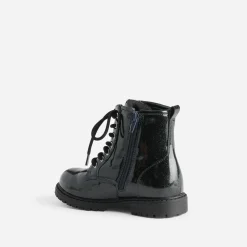 Buggy Boots^Boots pailleté à lacet NOIR