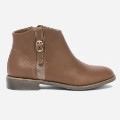 Eram Boots^Boots camel avec boucle côté MARRON