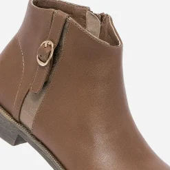 Eram Boots^Boots camel avec boucle côté MARRON