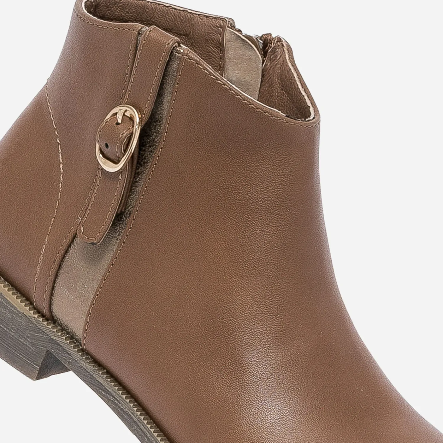 Eram Boots^Boots camel avec boucle côté MARRON