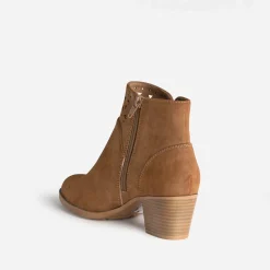 Eram Boots^Boots suédé détails perforés CAMEL
