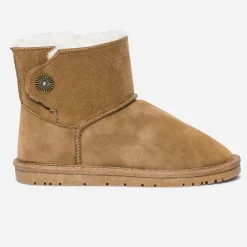 Eram Boots^Boots suédé et fourré CAMEL