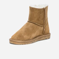 Eram Boots^Boots suédé et fourré CAMEL