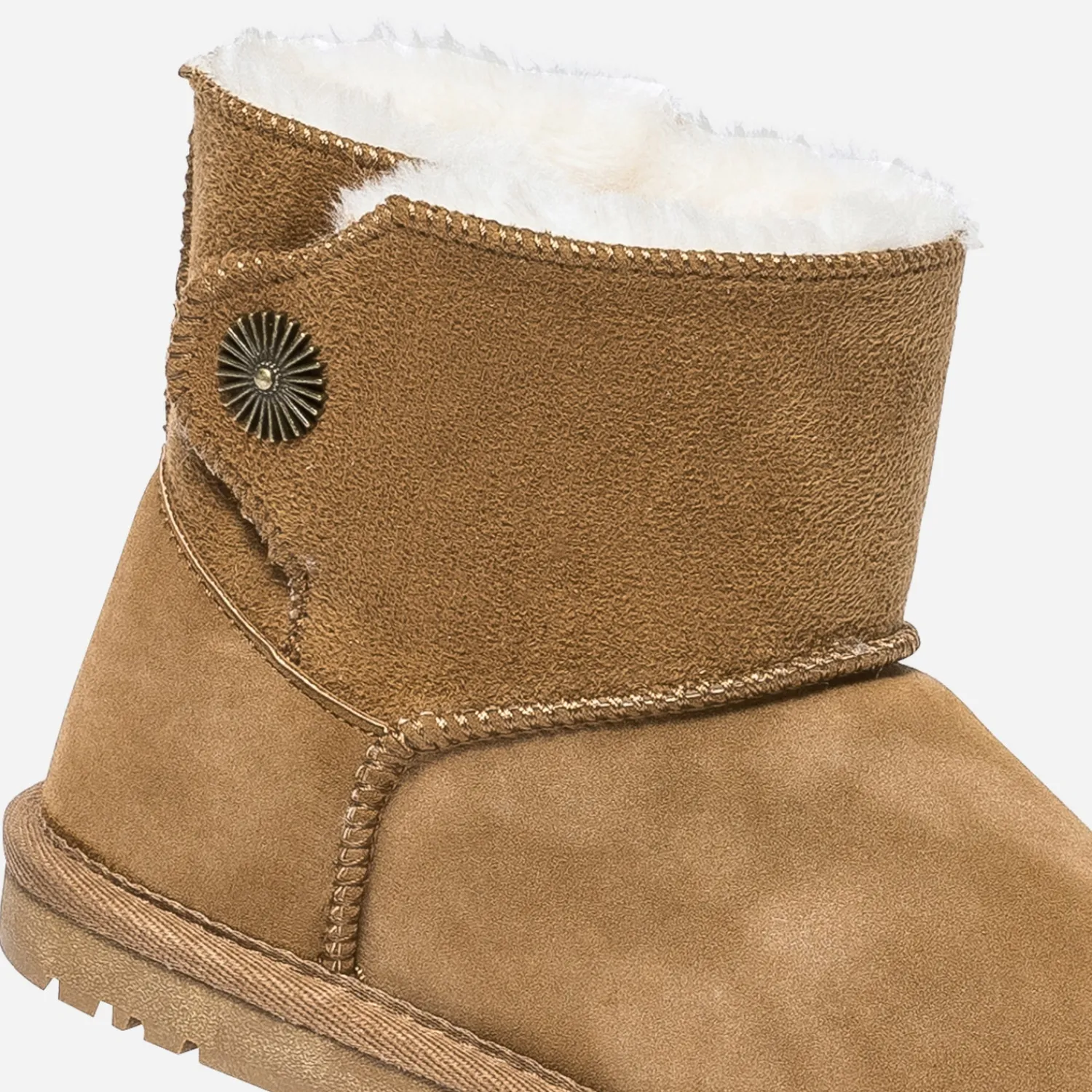 Eram Boots^Boots suédé et fourré CAMEL