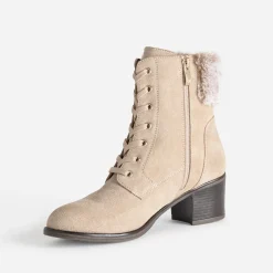 Caprice Boots^Boots cuir velours BEIGE