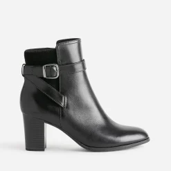 Caprice Boots^Boots en cuir et cuir velours NOIR