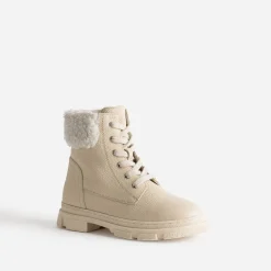 Buggy Boots^Boots éco-conçu à lacet en cuir fourré BEIGE