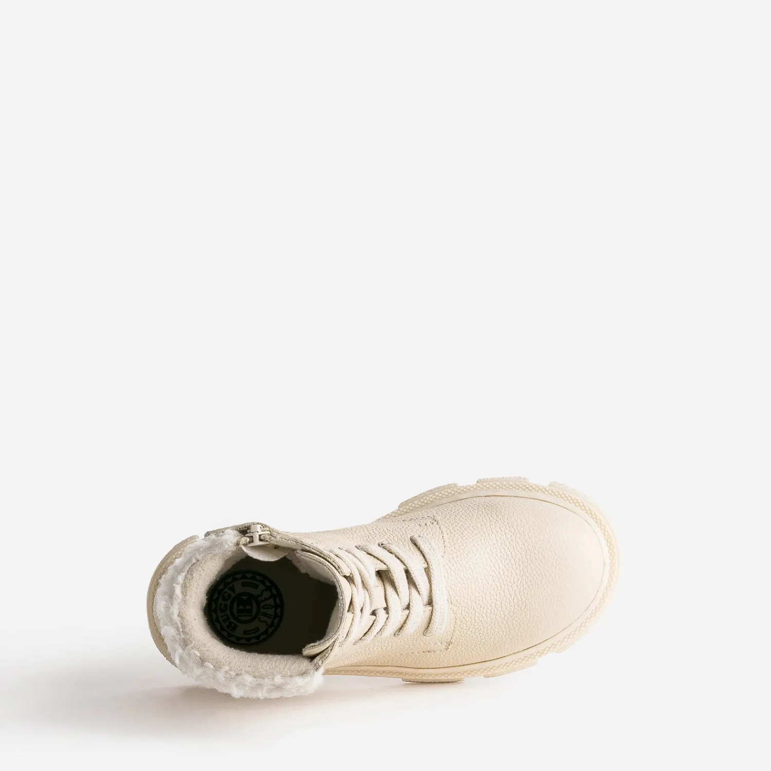 Buggy Boots^Boots éco-conçu à lacet en cuir fourré BEIGE