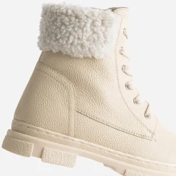 Buggy Boots^Boots éco-conçu à lacet en cuir fourré BEIGE