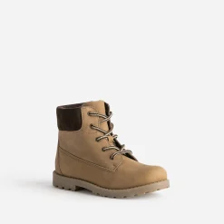 Buggy Chaussures Montantes^Boots éco-conçu camel en cuir et textile marron COGNAC