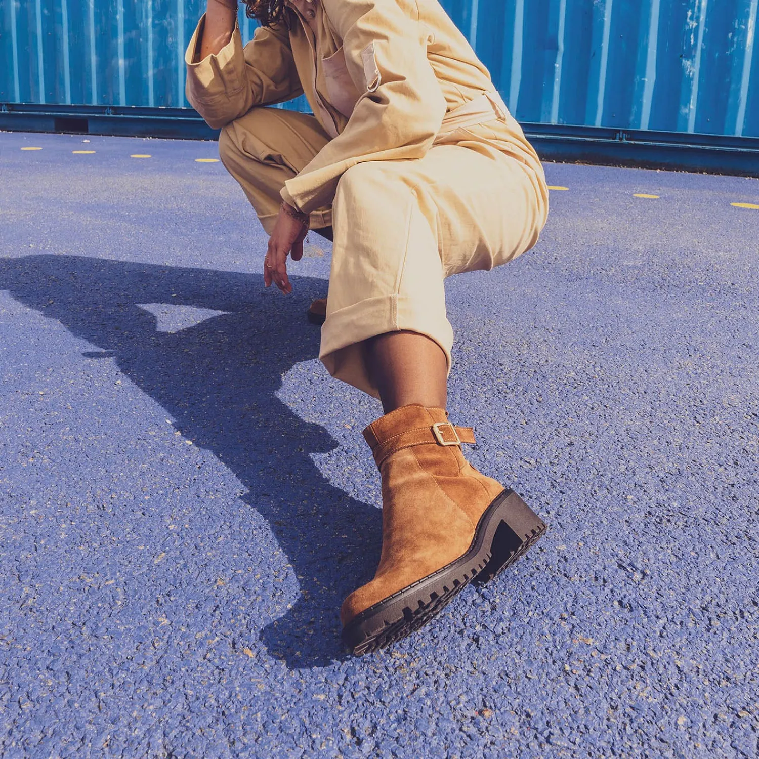 Eram Boots^Boots éco-conçu à semelle crantée CAMEL