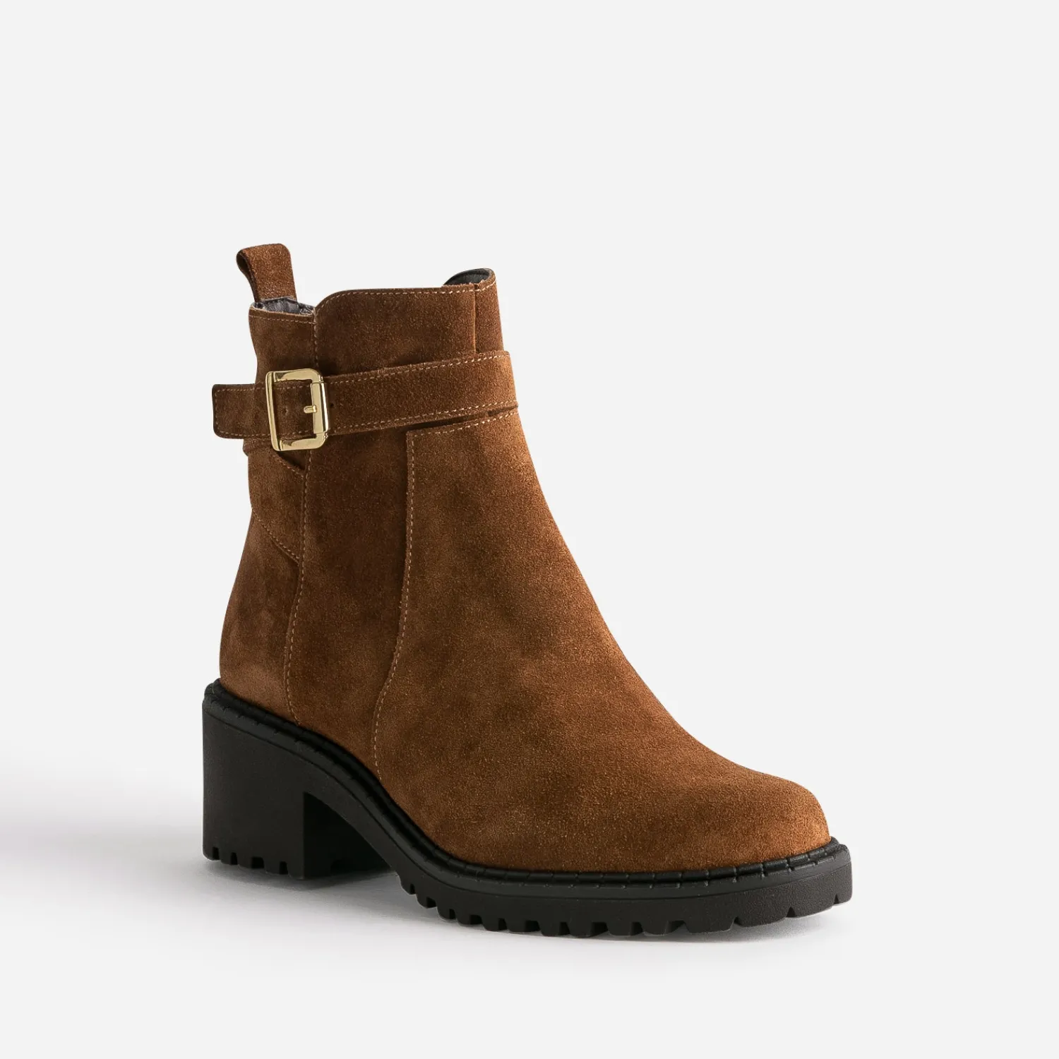 Eram Boots^Boots éco-conçu à semelle crantée CAMEL