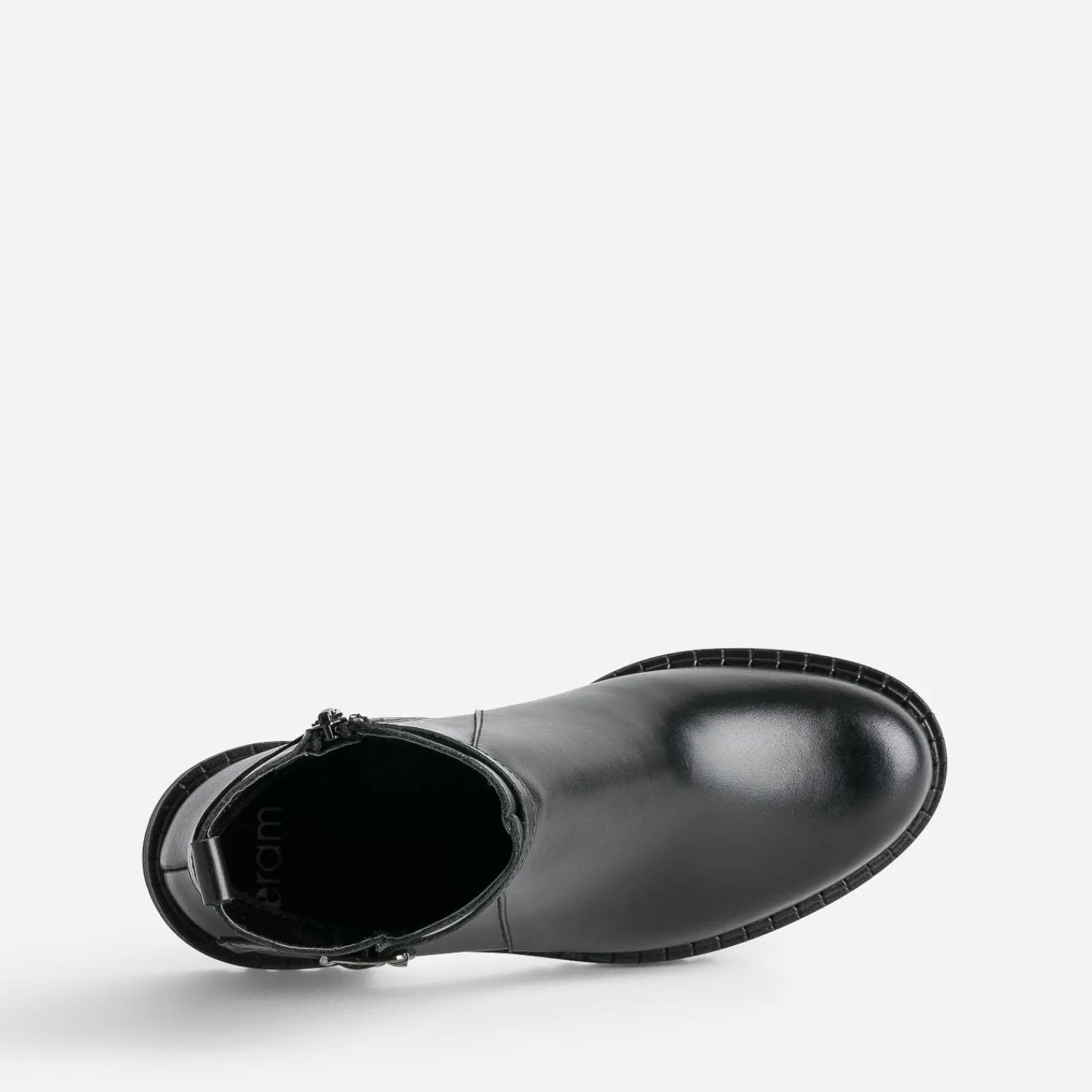 Eram Boots^Boots éco-conçu cuir à semelle crantée NOIR