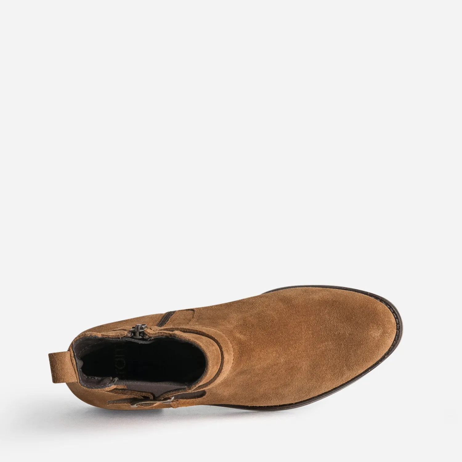 Eram Boots^Boots cognac en cuir velours CAMEL
