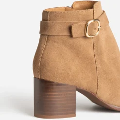 Eram Flex Boots^Boots en cuir velours BEIGE
