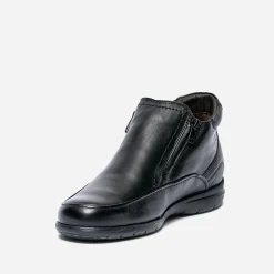 Fluchos Boots^Boots en cuir fourré avec zips NOIR
