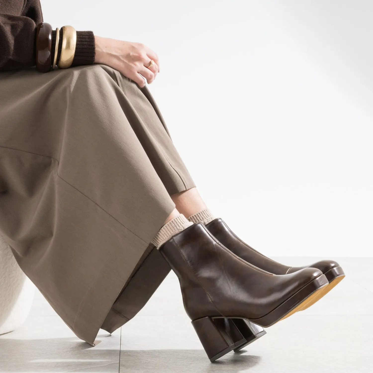 Eram Boots^Boots à plateforme MARRON
