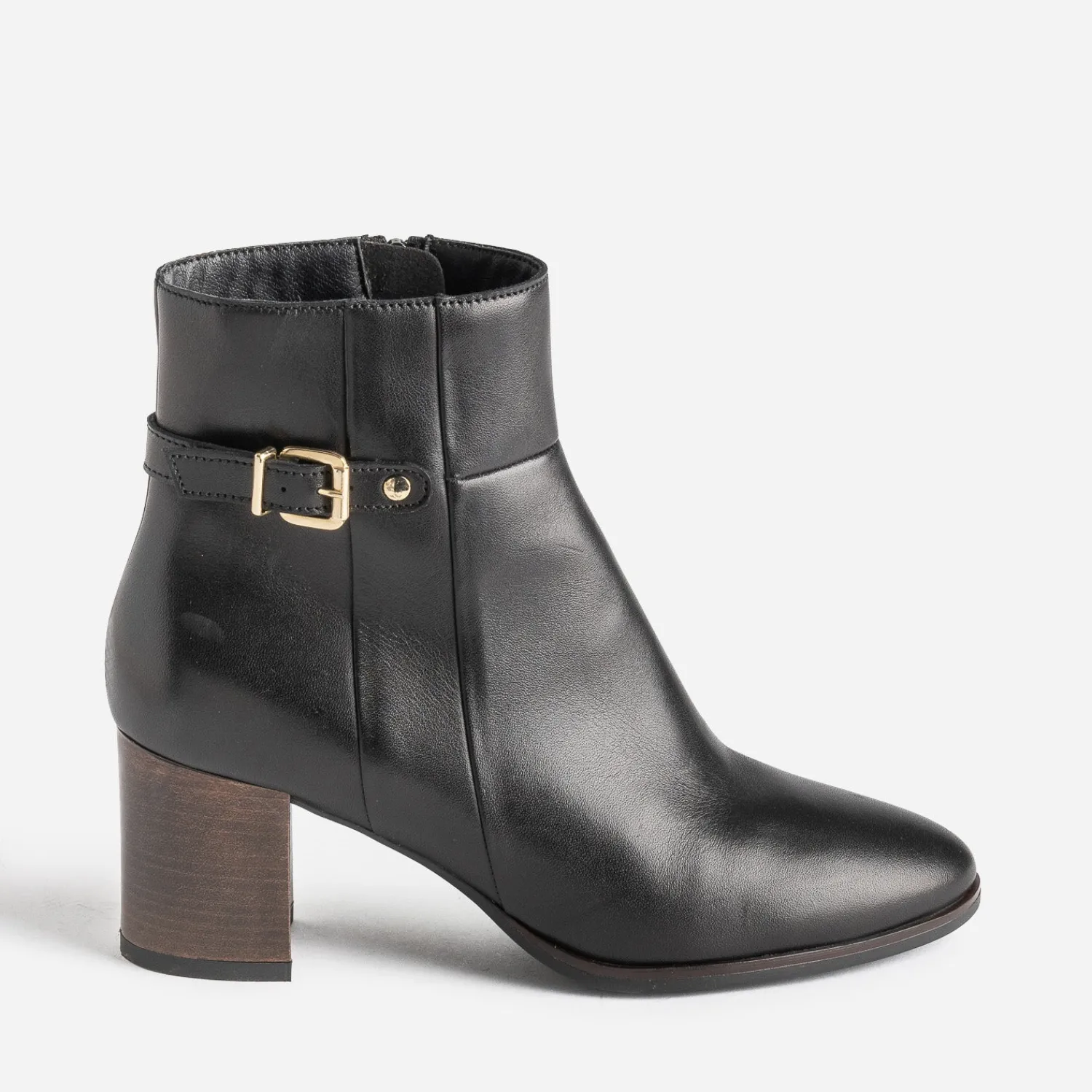 Eram Boots^Boots éco-conçu en cuir avec bride NOIR