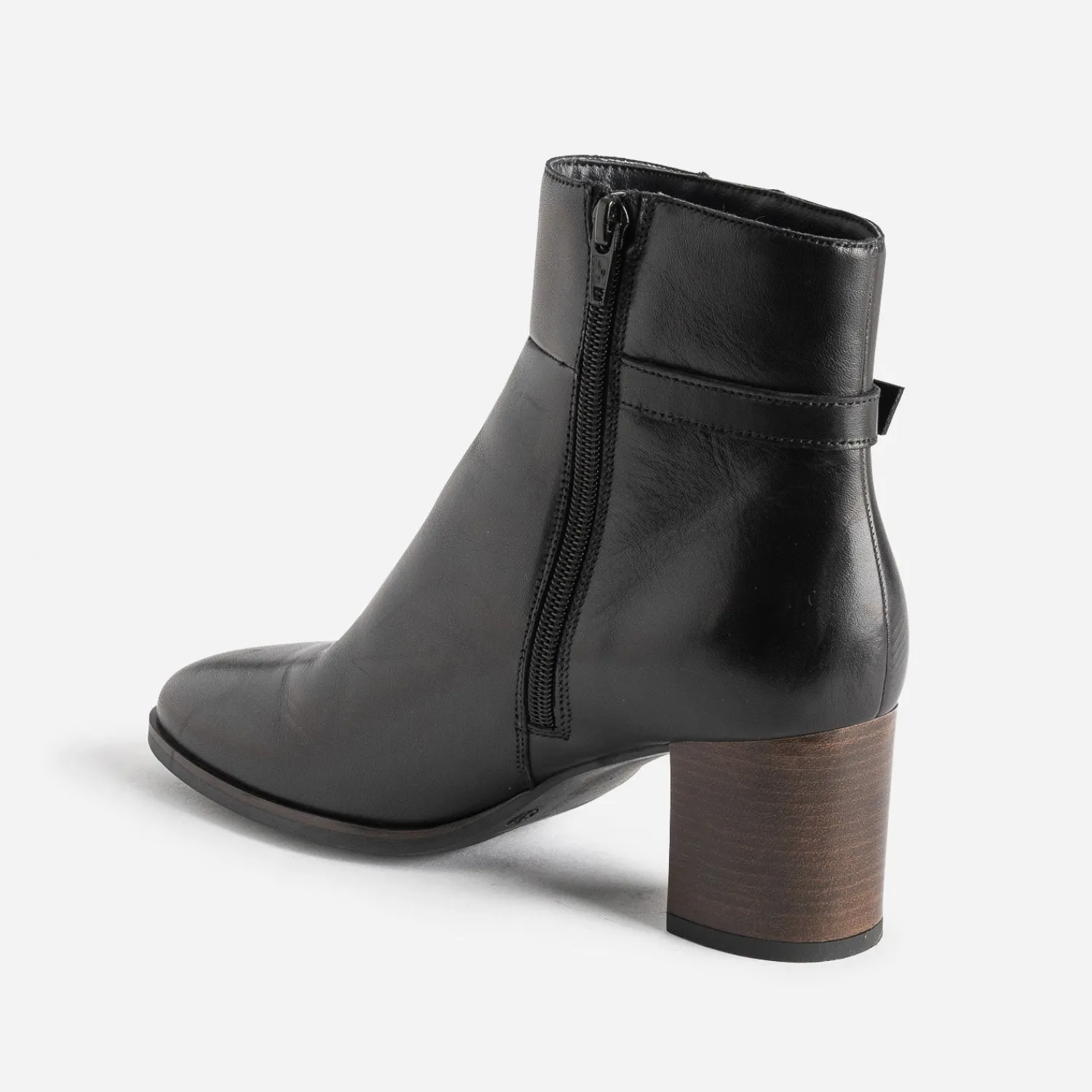 Eram Boots^Boots éco-conçu en cuir avec bride NOIR