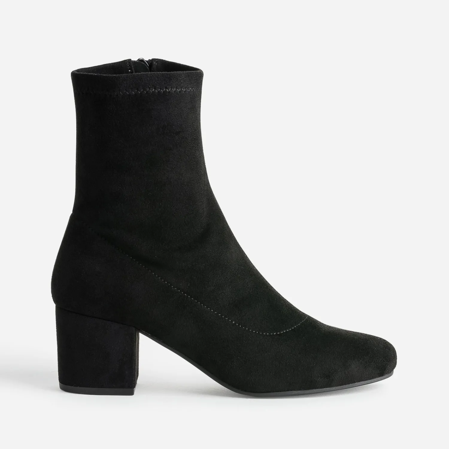 Eram Boots^Boots éco-conçu en textile suédé NOIR