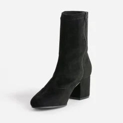 Eram Boots^Boots éco-conçu en textile suédé NOIR