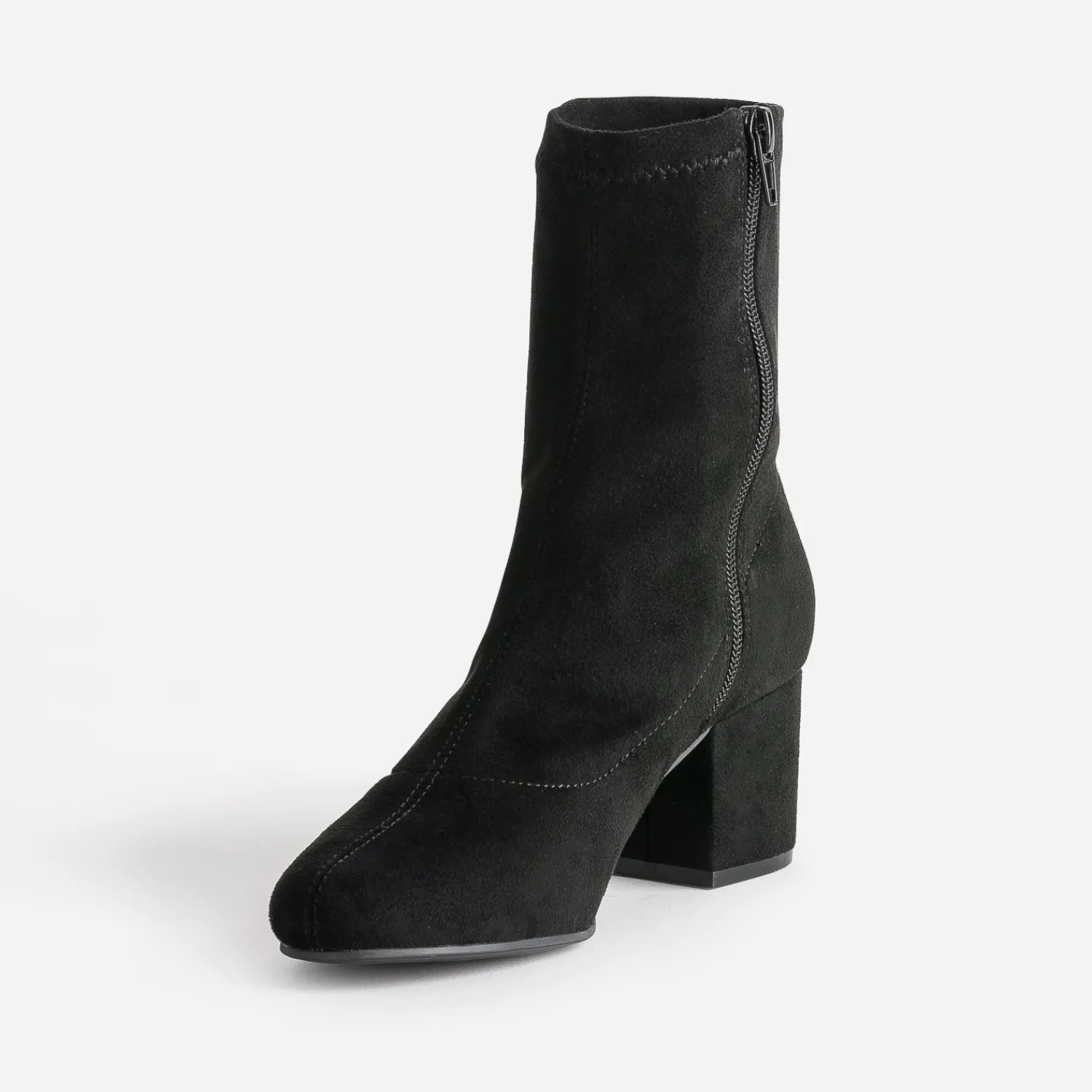 Eram Boots^Boots éco-conçu en textile suédé NOIR