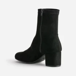 Eram Boots^Boots éco-conçu en textile suédé NOIR