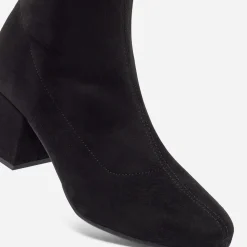 Eram Boots^Boots éco-conçu en textile suédé NOIR