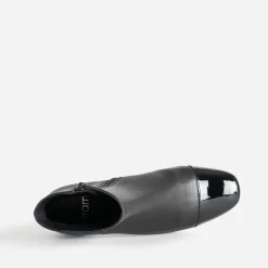 Eram Boots^Boots cuir bout verni NOIR