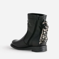 Eram Boots^Boots cuir décor foulard NOIR