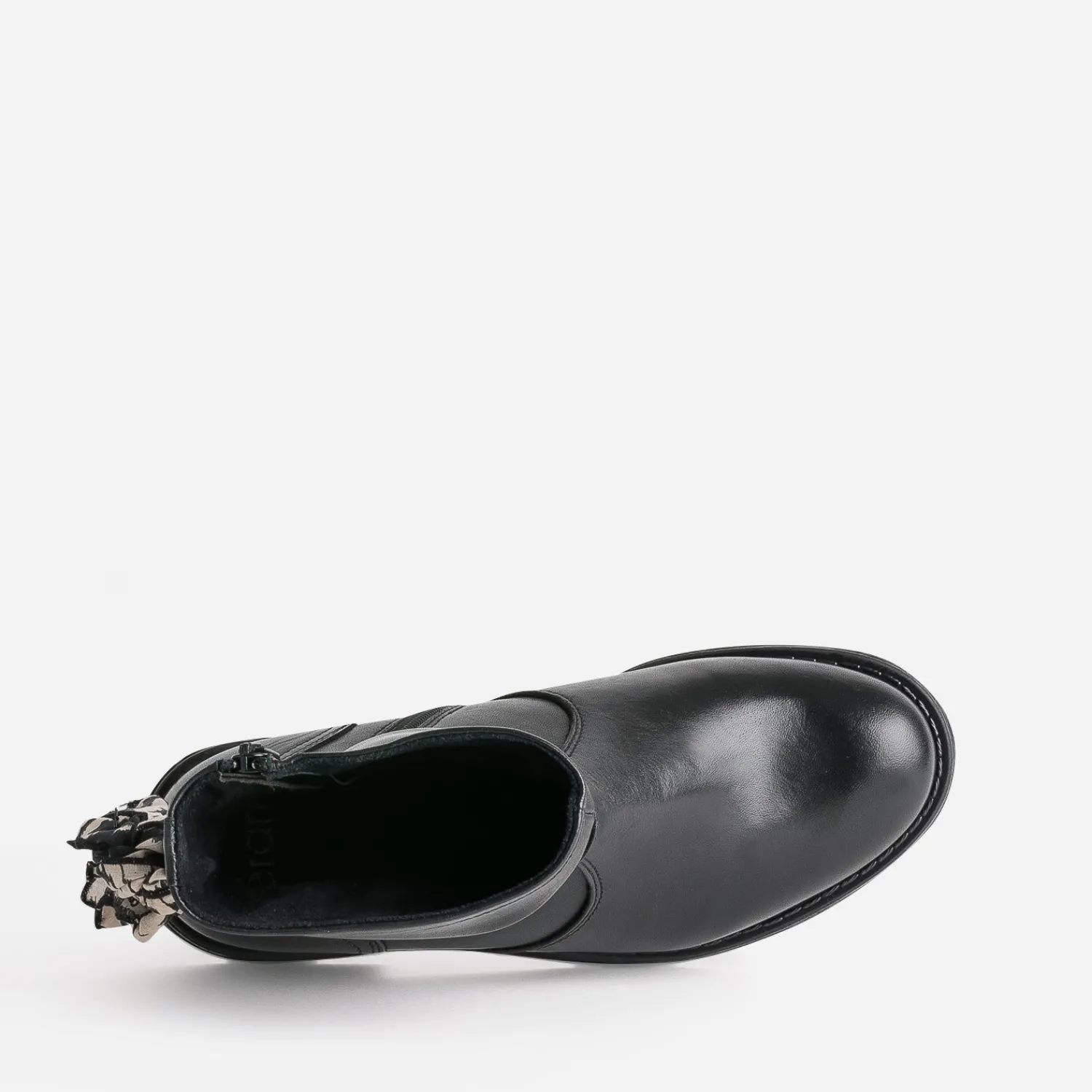Eram Boots^Boots cuir décor foulard NOIR