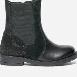 Eram Boots^Boots en cuir et cuir velours NOIR
