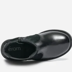 Eram Boots^Boots en cuir et cuir velours NOIR