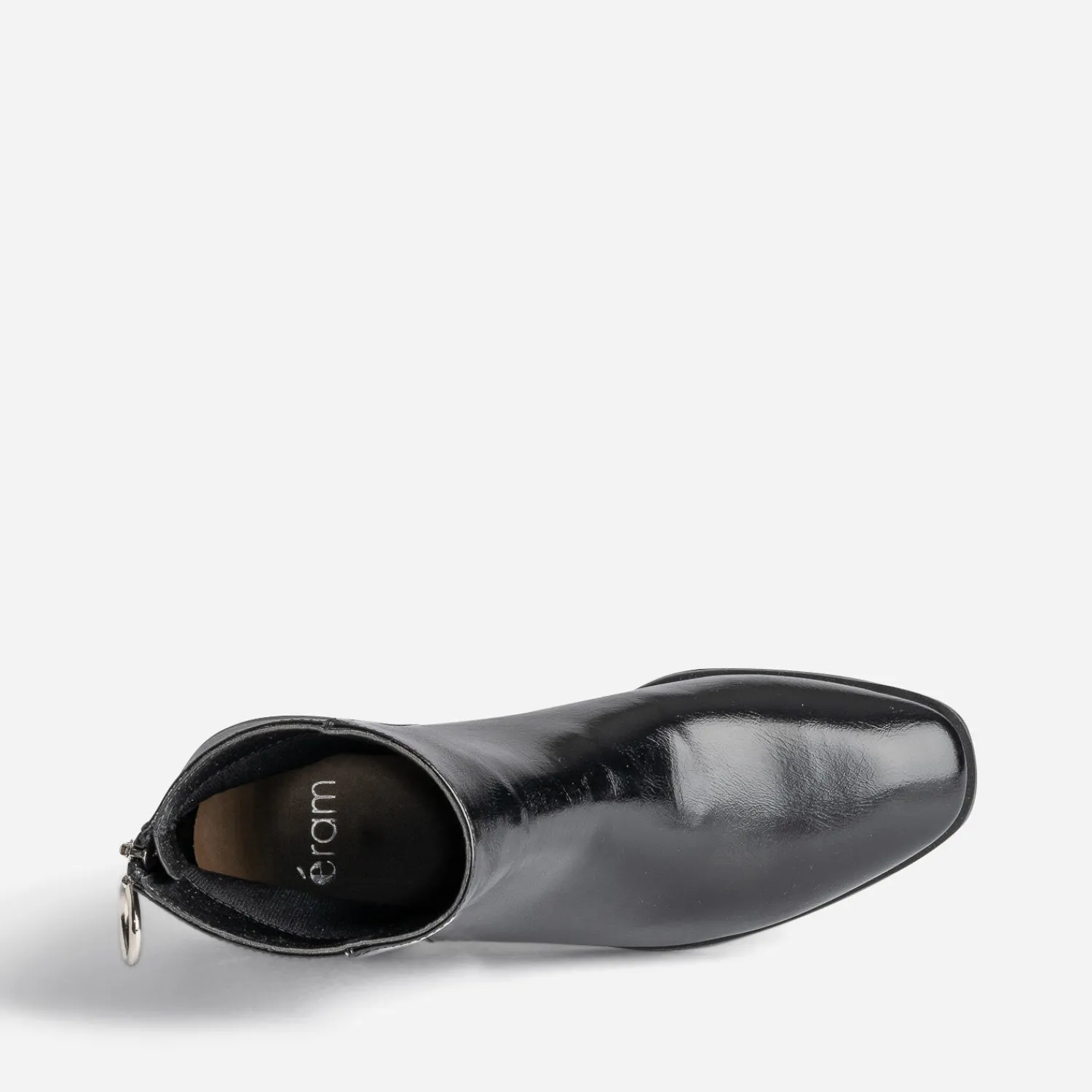 Eram Boots^Boots glacé avec zip arrière NOIR