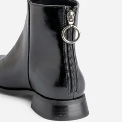 Eram Boots^Boots glacé avec zip arrière NOIR