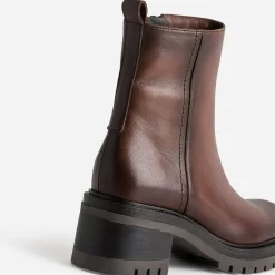 Texto Boots^Boots en cuir semelle crantée MARRON