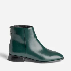 Eram Boots^Boots glacé avec zip arrière VERT