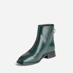Eram Boots^Boots glacé avec zip arrière VERT