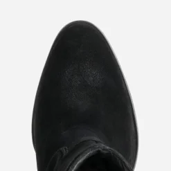 Texto Boots^Boots western à talon cuir velours NOIR