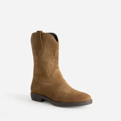 Buggy Bottes^Boots western cuir velours CAMEL