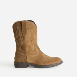 Buggy Bottes^Boots western cuir velours CAMEL