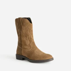 Buggy Bottes^Boots western cuir velours CAMEL