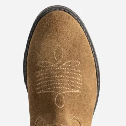 Buggy Bottes^Boots western cuir velours CAMEL