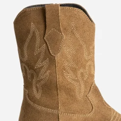 Buggy Bottes^Boots western cuir velours CAMEL